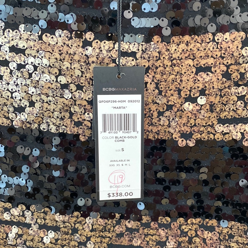 NWT BCBG sequin dress size Small